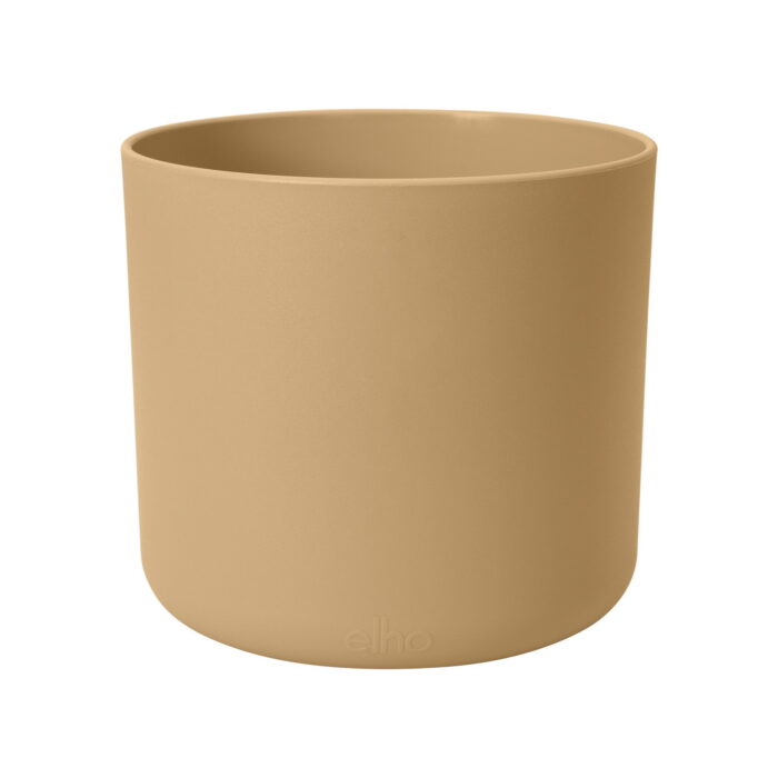Elho B.for soft rond 14 cm goudkleurig zand bloempot – geel