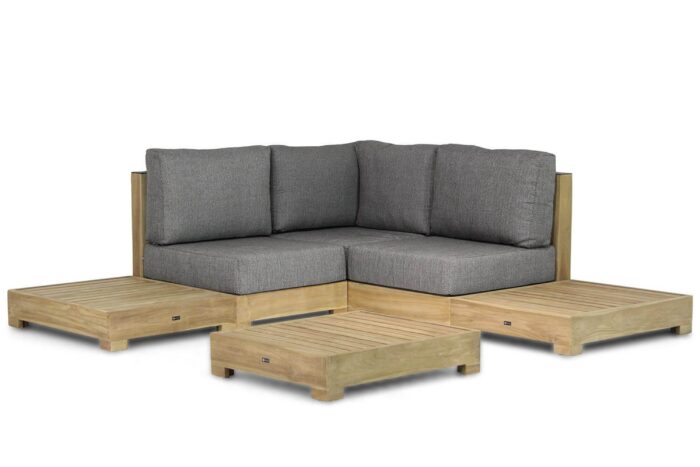 Santika Furniture Levante platform loungeset 6-delig – Old teak greywash