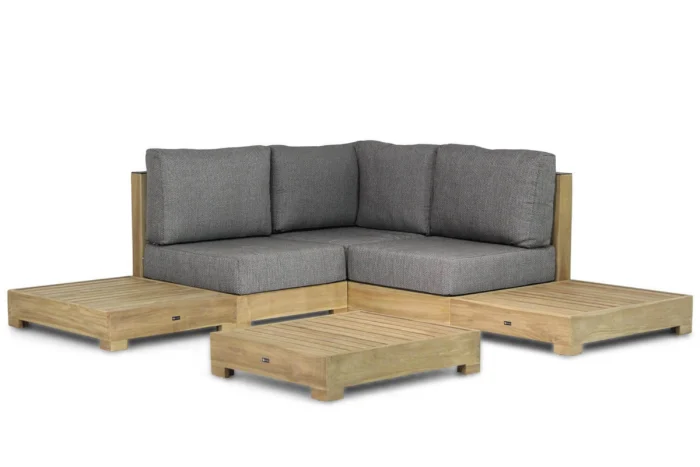 Santika Furniture Levante platform loungeset 6-delig - Old teak greywash