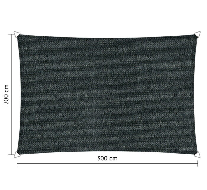 Shadow comfort Rechthoek schaduwdoek 2,00×3,00 m Mystic grey – grijs