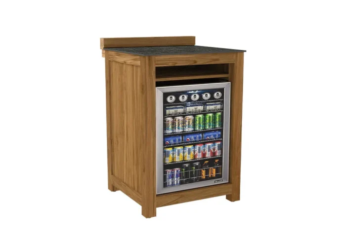 Passion Grills | Buitenkeuken Onderdeel | Milano Buitenkeukenkast voor Koelkast | 64,2 x 63 cm | Belgium Dark Grey