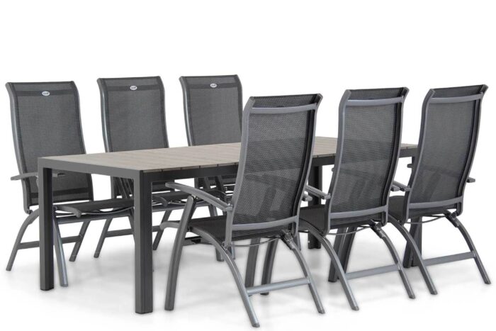 Hartman Summerland/Young 217 cm dining tuinset 7-delig – Grijs-antraciet