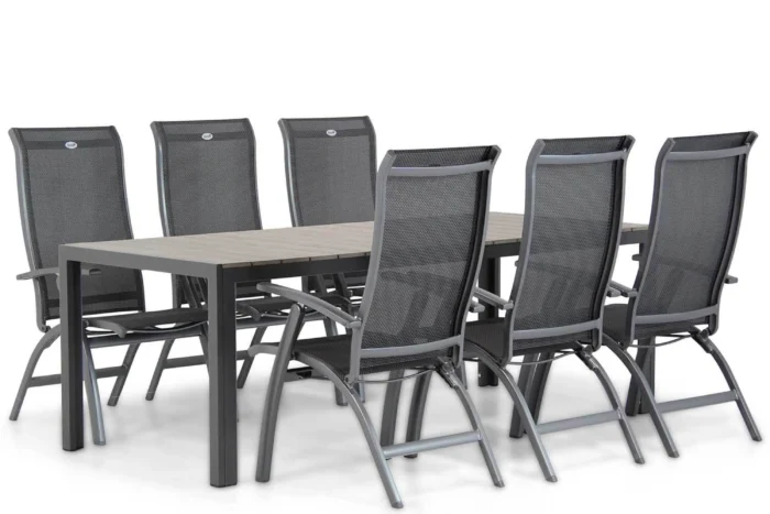 Hartman Summerland/Young 217 cm dining tuinset 7-delig - Grijs-antraciet