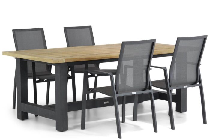 Lifestyle Garden Furniture Ultimate/San Francisco 200 cm dining tuinset 5-delig – Grijs-antraciet
