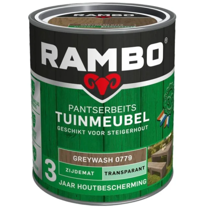 Rambo Pantserbeits tuinmeubel mat tr. 0779 0,75l - transparant