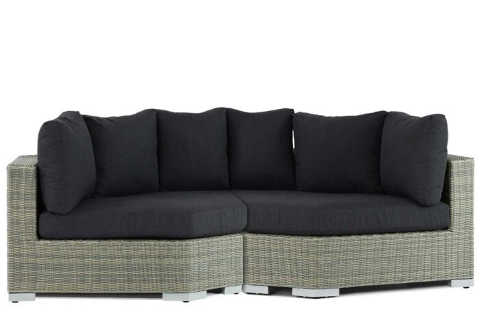 Garden Collections Toronto loveseat 2-delig – Grijs-antraciet