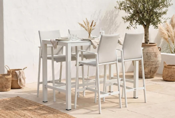 Lifestyle Garden Furniture Rome/Brandon barset white 5-delig - Wit
