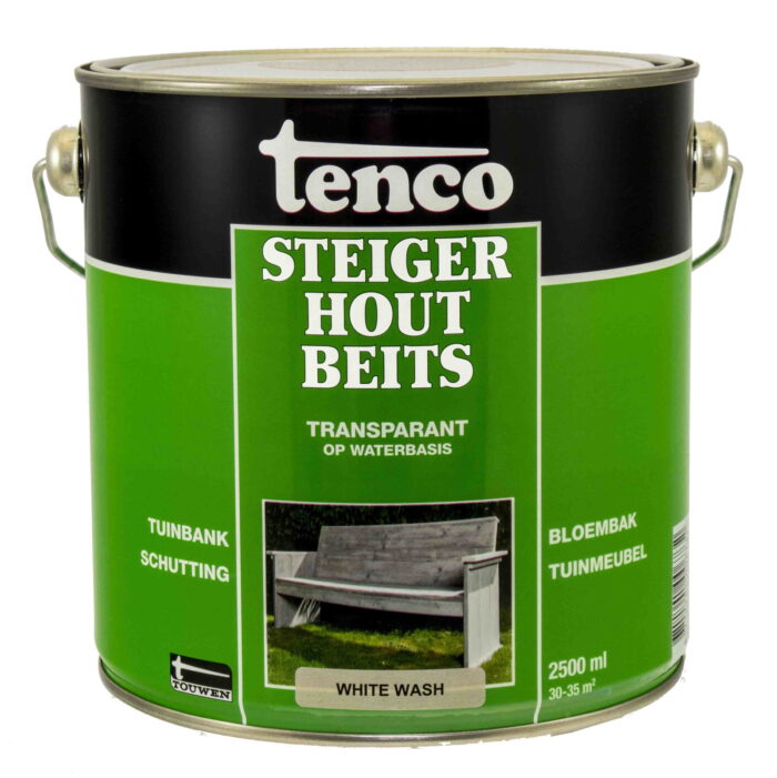 Tenco Steigerhoutbeits witte was 2,5l verf/beits – wit