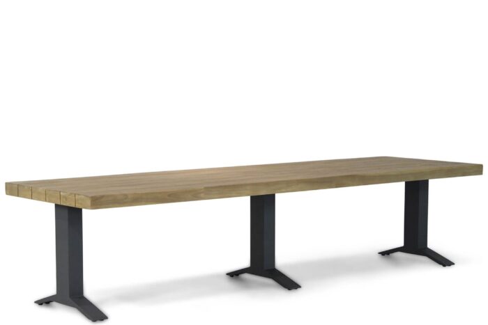 Santika Furniture Superior dining tuintafel 330 x 100 cm – Old teak greywash