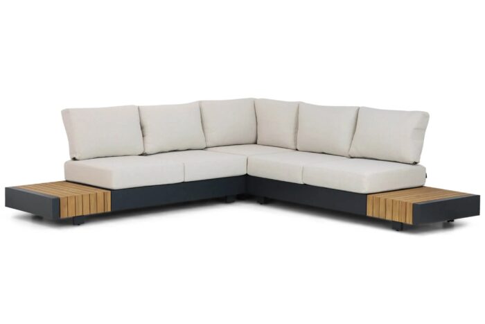 Santika Furniture Misaki hoek loungeset 3-delig – Grijs-antraciet