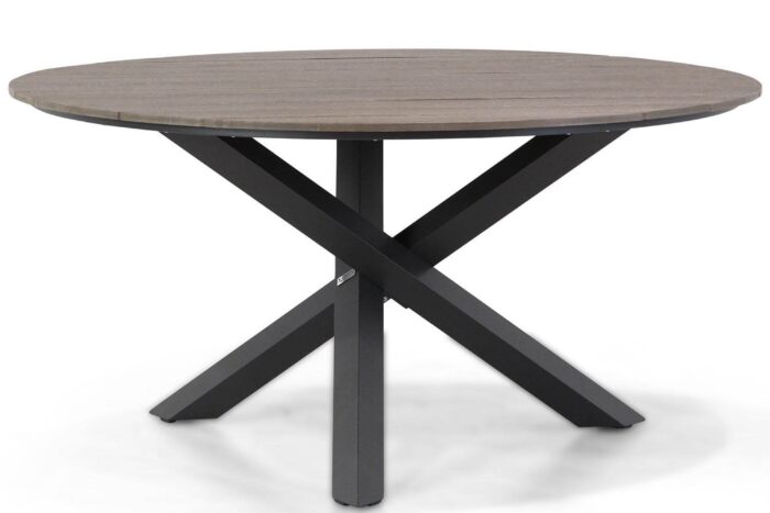 Lifestyle Garden Furniture Ancona dining tuintafel rond 150 cm – Grijs-antraciet