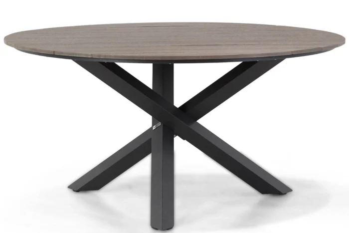 Lifestyle Garden Furniture Ancona dining tuintafel rond 150 cm - Grijs-antraciet