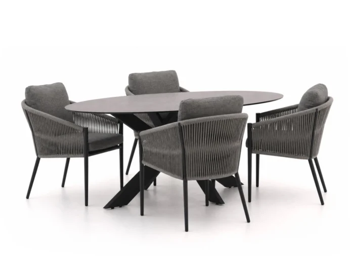 Bellagio tuinmeubelen + 15% kassakorting | Bellagio Mineo/Furato ellips 200cm dining tuinset 5-delig