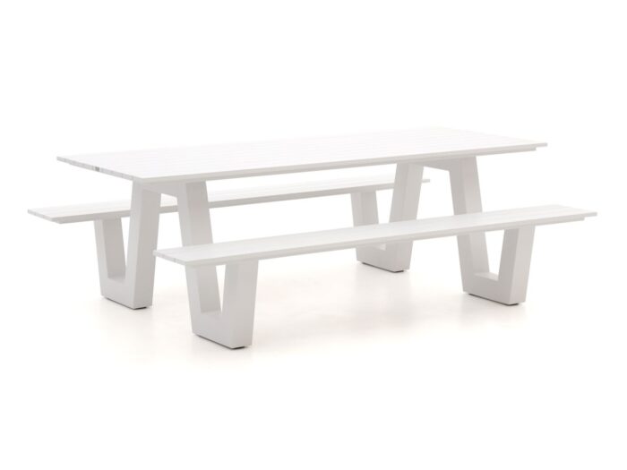 Bellagio tuinmeubelen Bellagio Cavoli picknicktafel 220x86x74cm Laagste prijsgarantie! – Wit