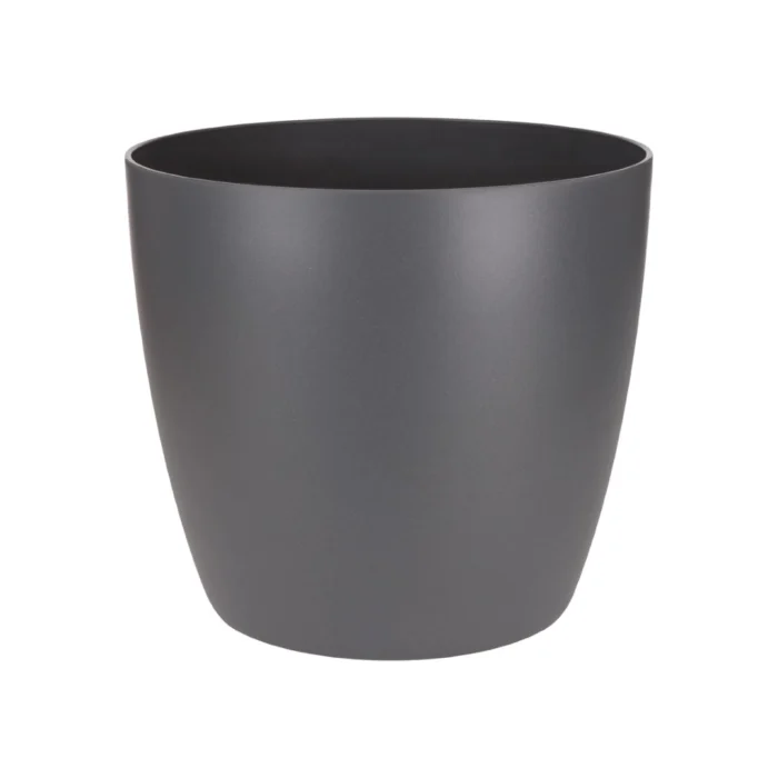 Elho Bloempot Brussels rond mini 7 cm antraciet - zwart
