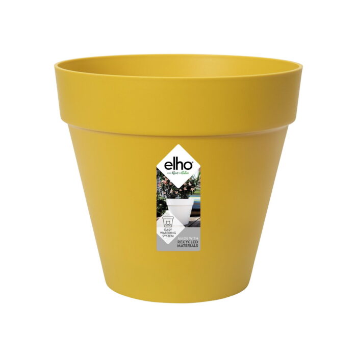 Elho Loft round 20 ochre bloempot – geel