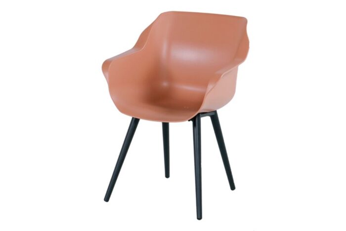 Sophie Stoel Studio Armchair zitting ‘italian terra’ frame ‘carbon black’ (1 stuk) Hartman – bruin