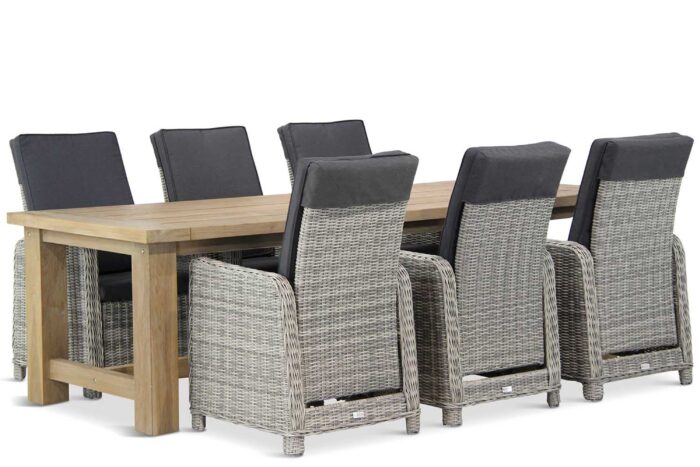 Garden Collections Bello/Fourmile 260 cm dining tuinset 7-delig – Grijs-antraciet