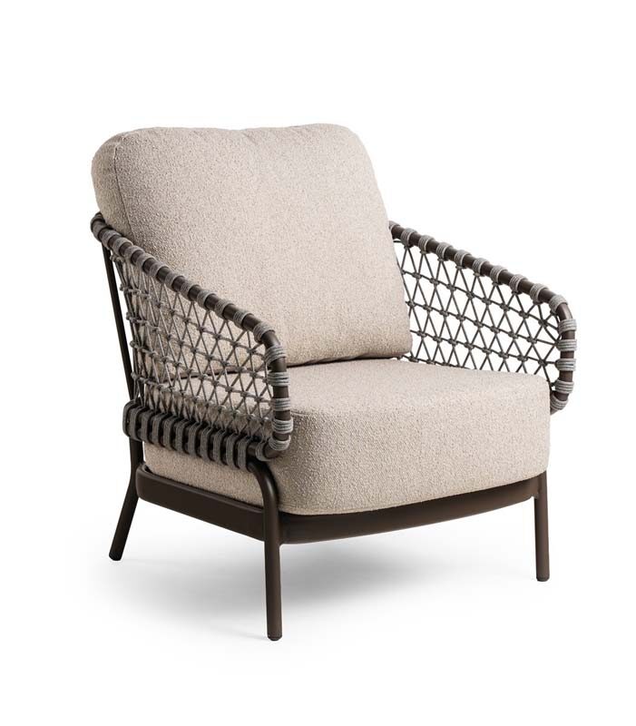 Tierra outdoor Juno lounge stoel chocolat
