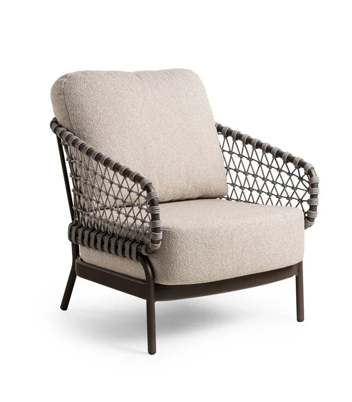 Tierra outdoor Juno lounge stoel chocolat