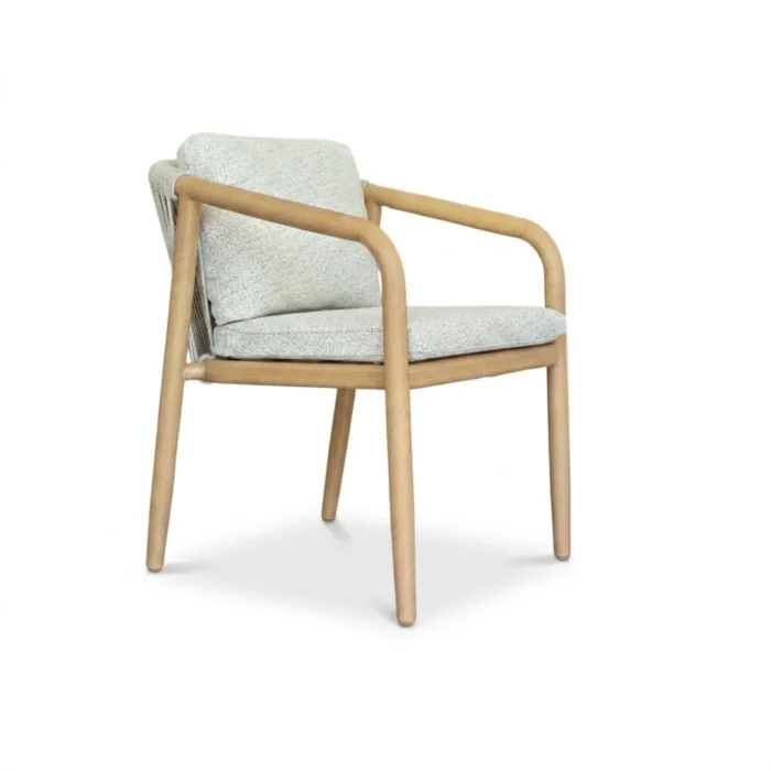 BUITEN living Serenza dining tuinstoel | touw + aluminium | beige