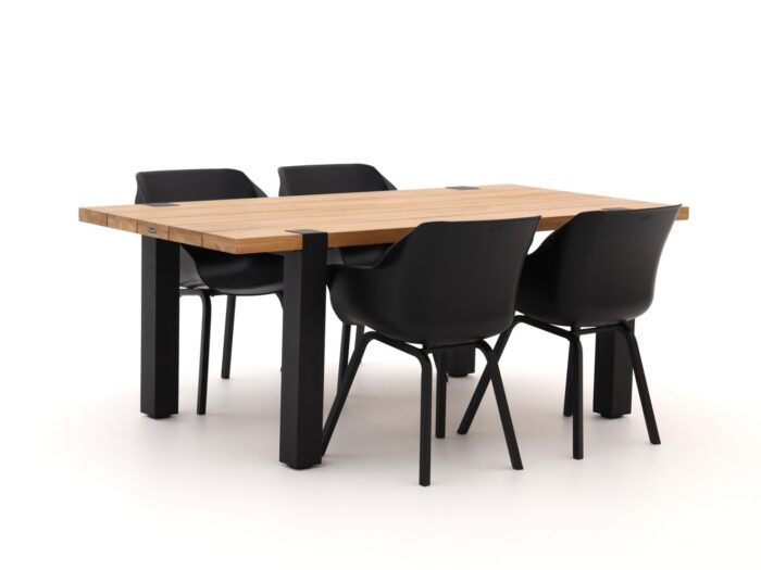 Hartman tuinmeubelen Hartman Sophie Element/Esmee 200cm dining tuinset 5-delig Laagste prijsgarantie! – Zwart