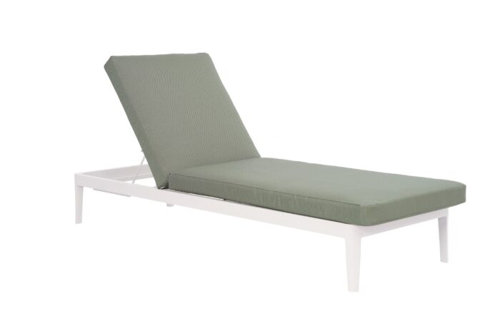 Lifestyle Garden Furniture Mateo ligbed met kussen wit/moss green