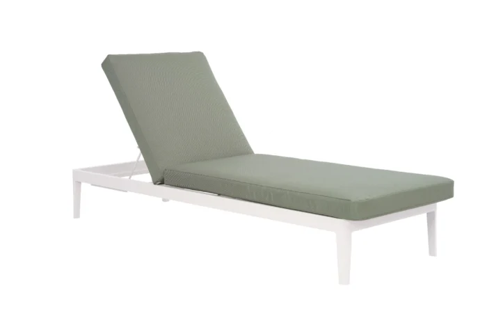 Lifestyle Garden Furniture Mateo ligbed met kussen wit/moss green