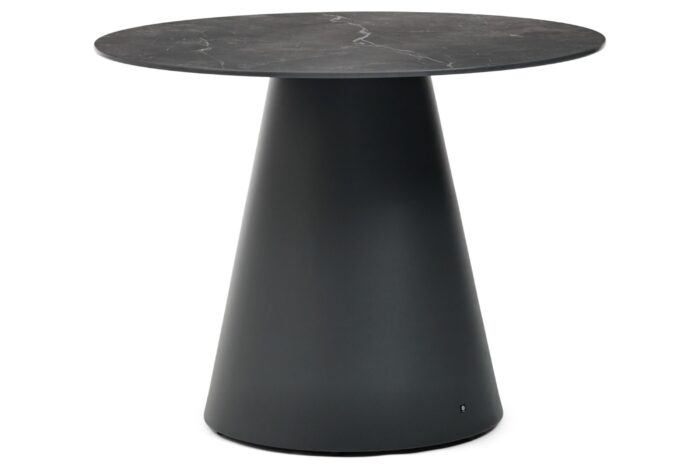 Santika Furniture Serino dining tuintafel 100 cm – Grijs-antraciet