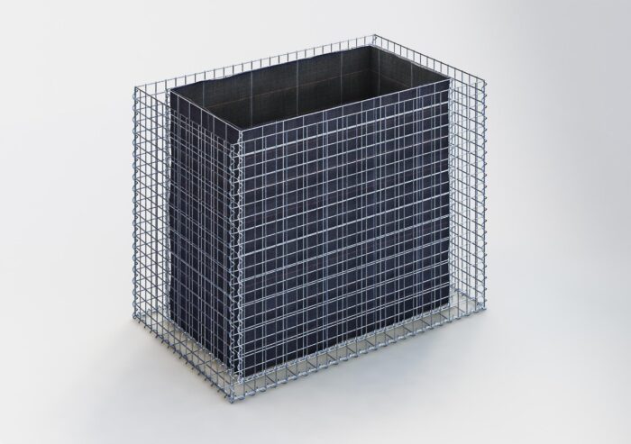 Gabiona Deutschland Rechthoekig verhoogd bed 130 cm x 100 cm x 80 cm (L x H x D), maaswijdte 5 x 5 cm, wanddikte 10 cm