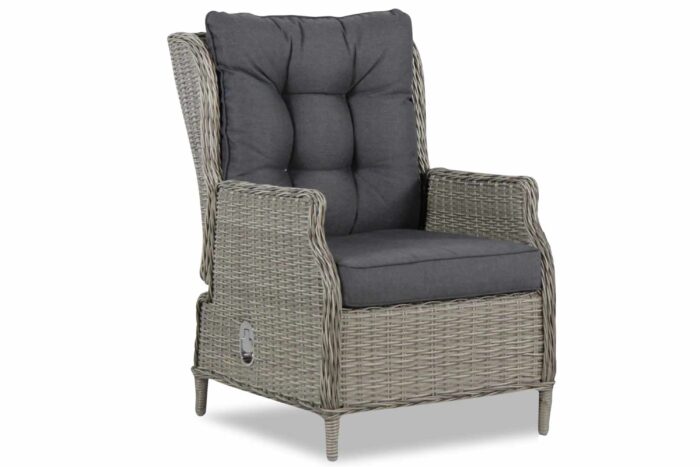 Garden Collections New Castle lounge tuinstoel verstelbaar – Grijs-antraciet