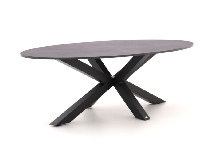 Bellagio tuinmeubelen Induno Ellips dining tuintafel 200x110cm – Grijs