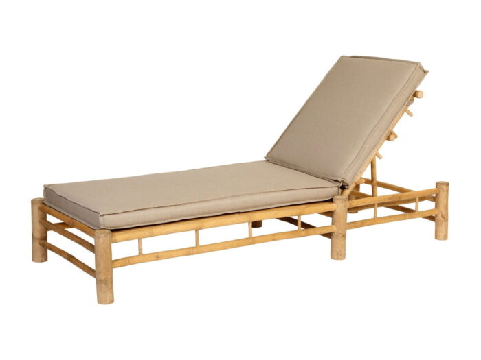 Exotan Bamboo Sunlounger Taupe tuinmeubel – bruin