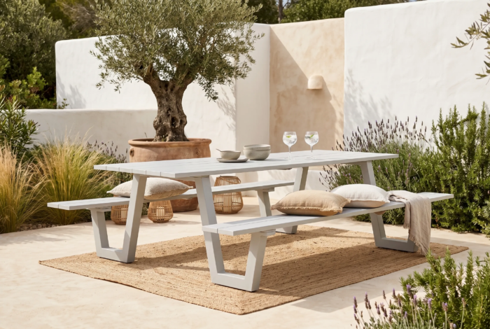 Lifestyle Garden Furniture Forte picknickbank 220×98 cm – Wit