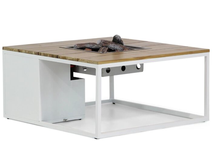 Cosiloft lounge vuurtafel 100 x 100 cm – Wit
