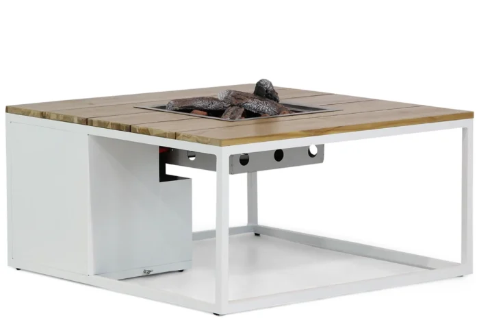 Cosiloft lounge vuurtafel 100 x 100 cm - Wit