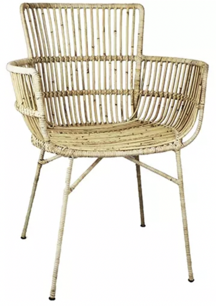 Van der leeden Stoel Rattan/ Iron Blond