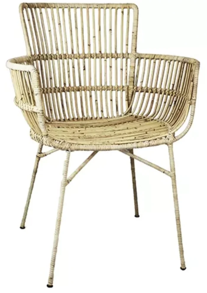 Van der leeden Stoel Rattan/ Iron Blond