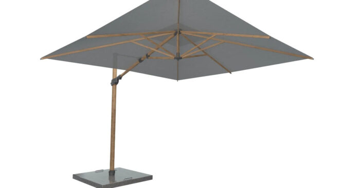 4 Seasons Outdoor | Siesta Premium Parasol 300 x 300 cm | Houtlook-Charcoal
