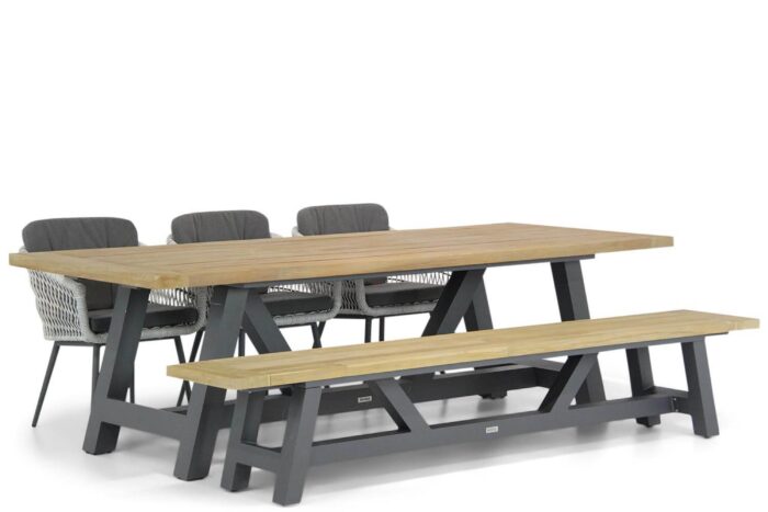 Lifestyle Garden Furniture Western/Trente 260 cm dining tuinset 5-delig – Wit