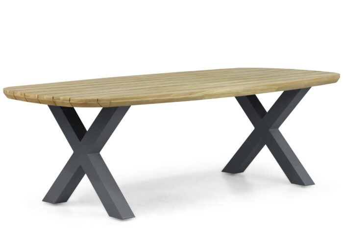 Lifestyle Garden Furniture Falcon/Cardiff dining tuintafel 240 x 120 cm – Grijs-antraciet