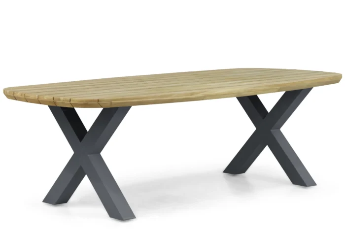 Lifestyle Garden Furniture Falcon/Cardiff dining tuintafel 240 x 120 cm - Grijs-antraciet