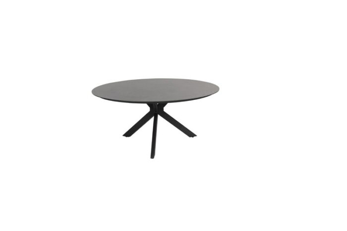 4so Locarno dining tafel antraciet HPL slate dia. 160 cm – grijs