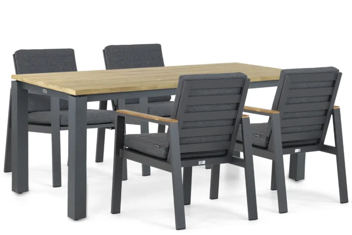 Lifestyle Garden Furniture Marietta/Riviera 180 cm dining tuinset 5-delig - Grijs-antraciet