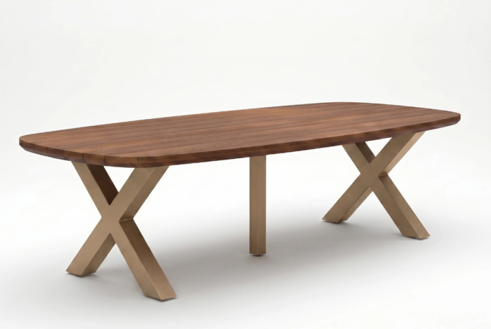 Lifestyle Garden Furniture Falcon/Cardiff dining tuintafel 300 x 100 cm loft – Zand/Beige