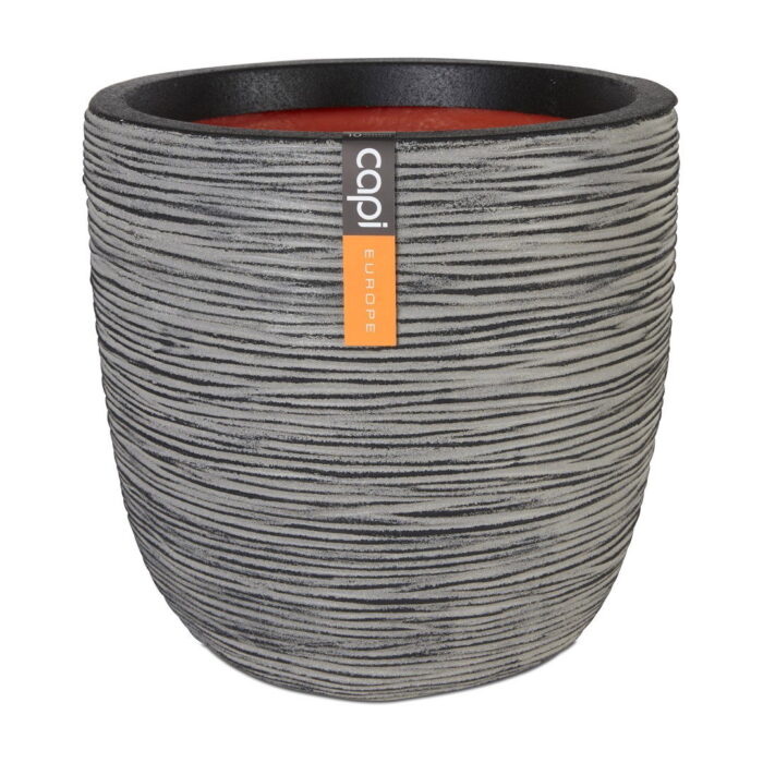 Capi europe Bloempot Pot bol rib NL 35×34 antraciet – zwart