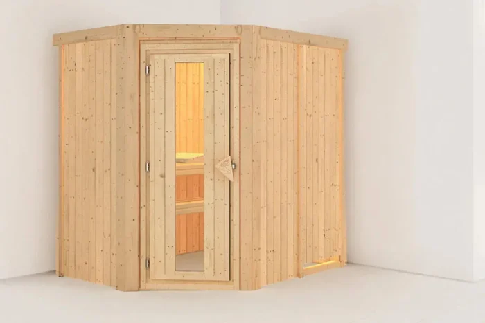 Karibu | Saja Sauna | Energiesparende Deur | Kachel 3,6 kW Geïntegreerde Bediening