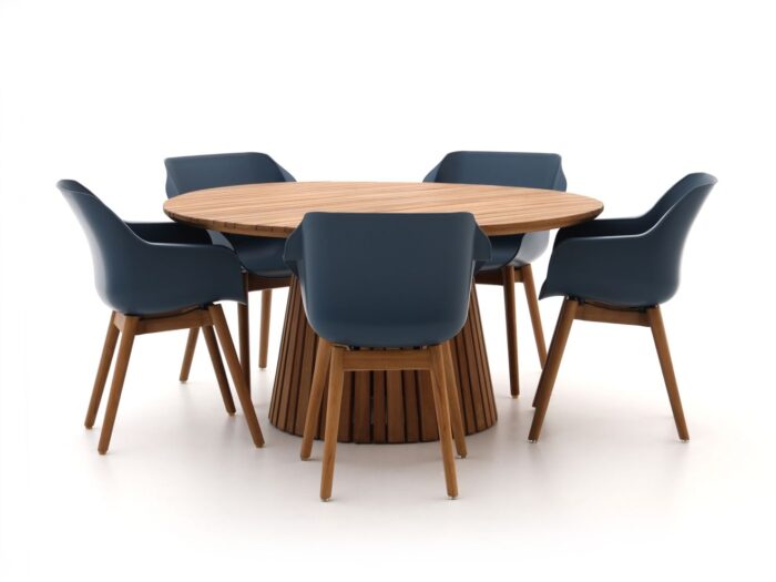 Hartman tuinmeubelen Sophie Studio/Santa Severina ø150cm dining tuinset 6-delig – Bruin