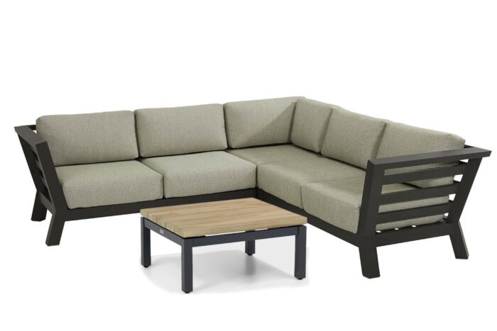 4 Seasons Outdoor Meteoro/Lifestyle Riviera hoek loungeset 4-delig – Grijs-antraciet
