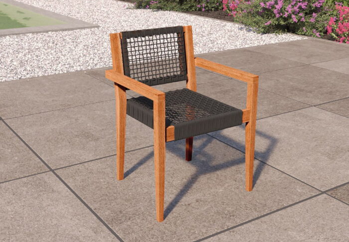 Tuindeco Teak stapelbare tuinstoel Toledo (set van 2 stoelen) – hout